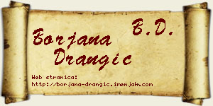 Borjana Drangić vizit kartica